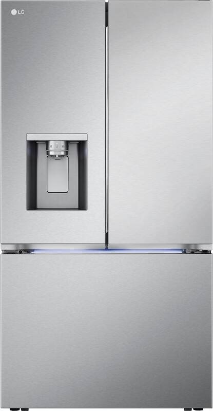LG 36 Inch Counter-Depth MAX™ Freestanding French Door Smart Refrigerator Printproof Stainless Steel